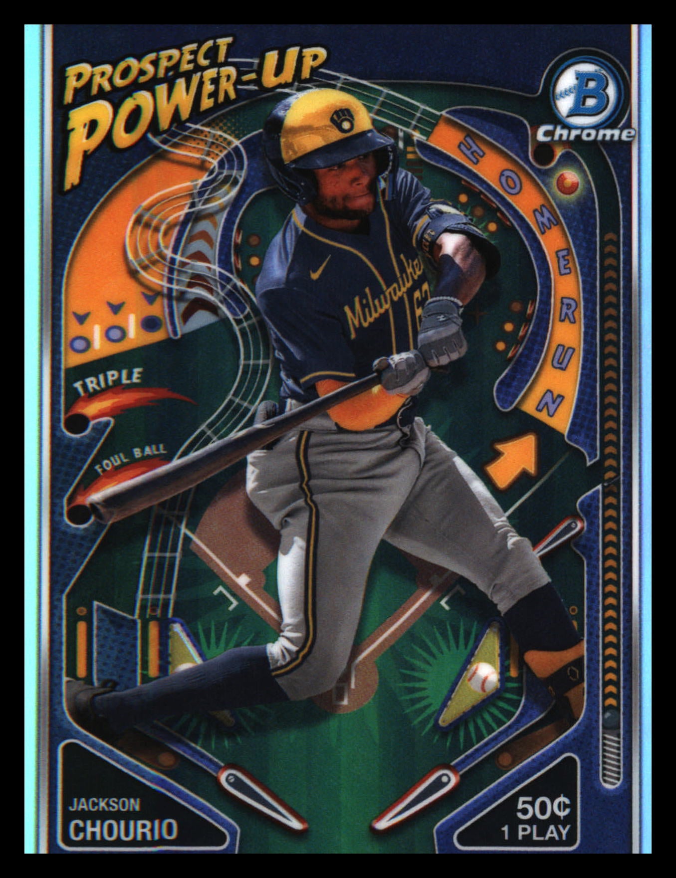 2024 Bowman Prospect Power-Up Mojo Refractors #PP-6 Jackson Chourio
