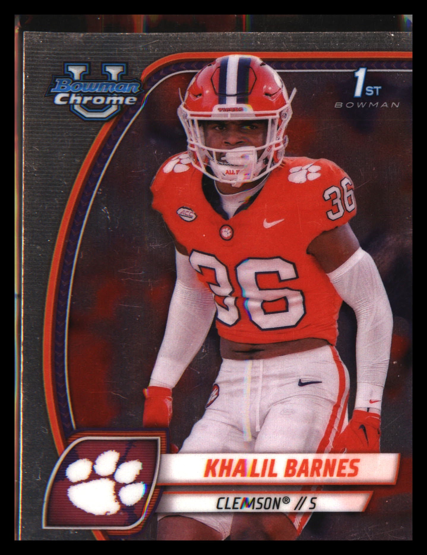 2024 Bowman University Chrome #114 Khalil Barnes