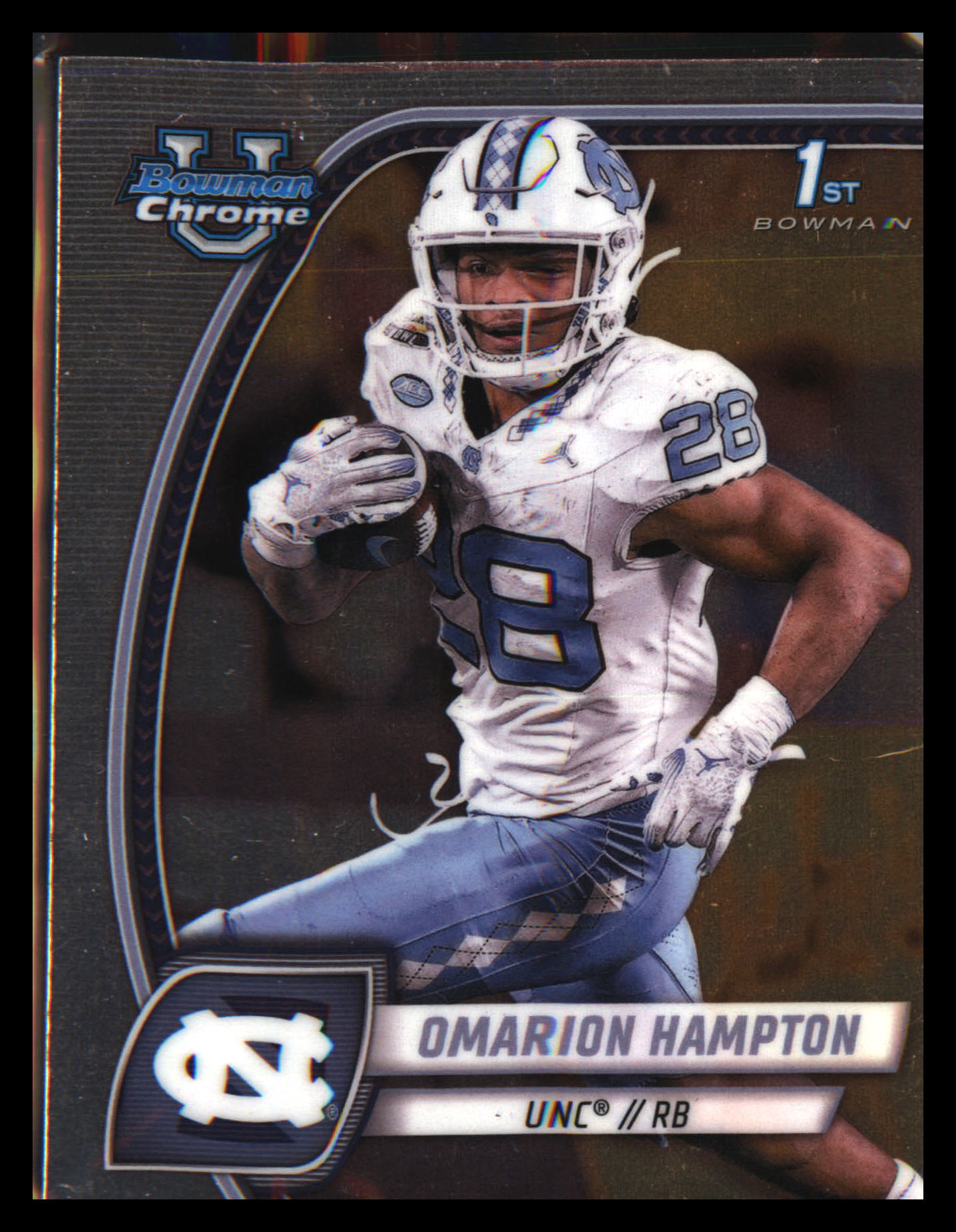 2024 Bowman University Chrome #198 Omarion Hampton