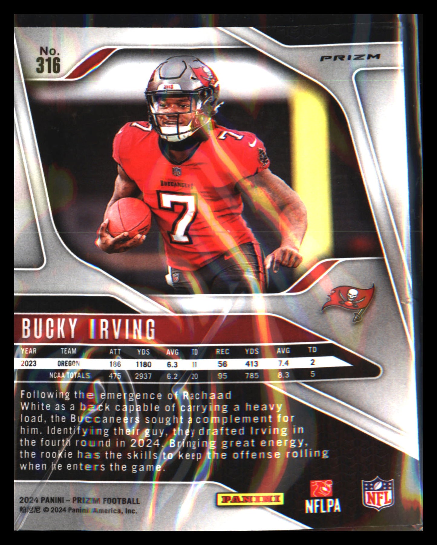 2024 Panini Prizm Silver #316 Bucky Irving Rookie Rookie