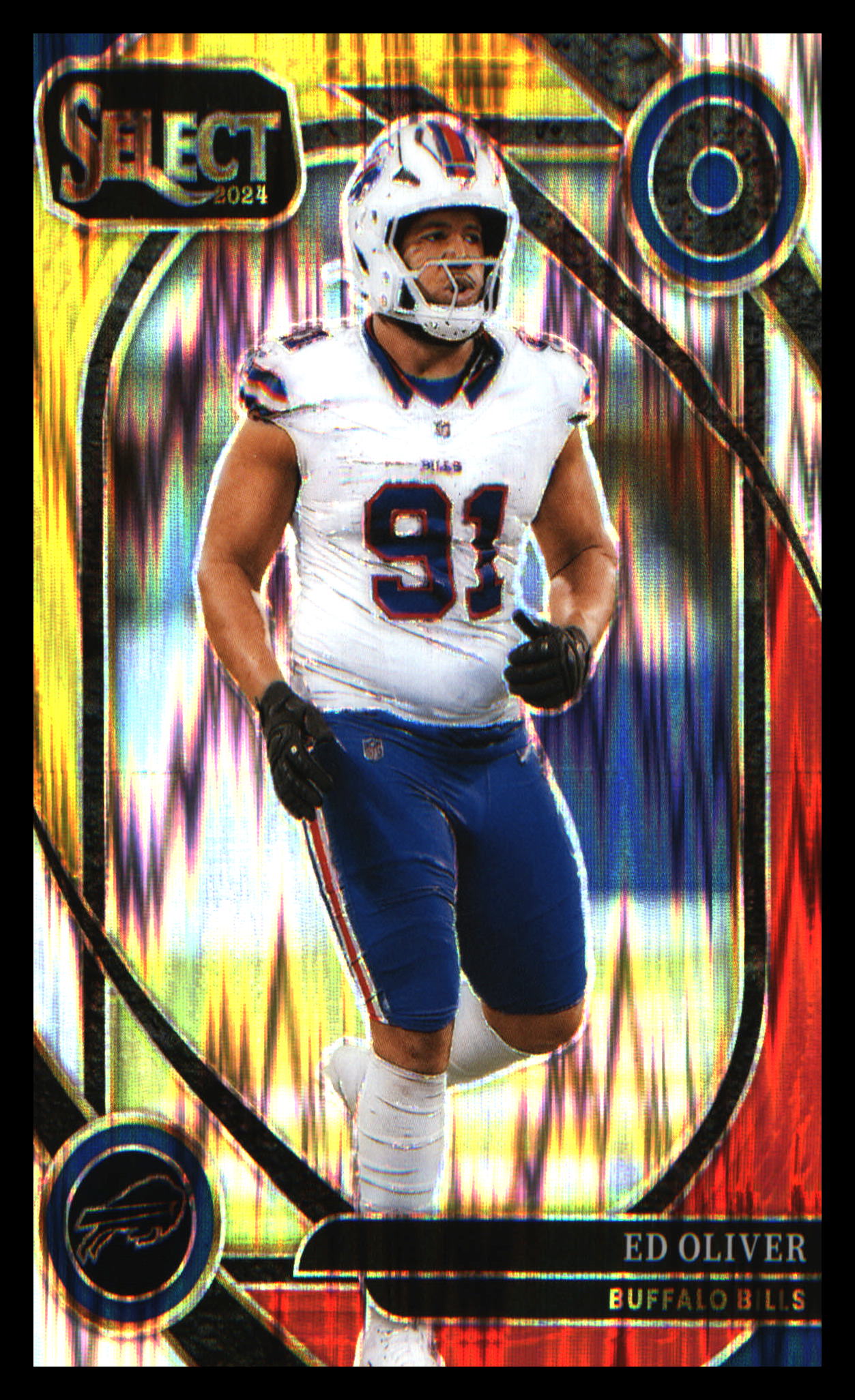 2024 Panini Select Red & Yellow Prizm Shock #254 Ed Oliver