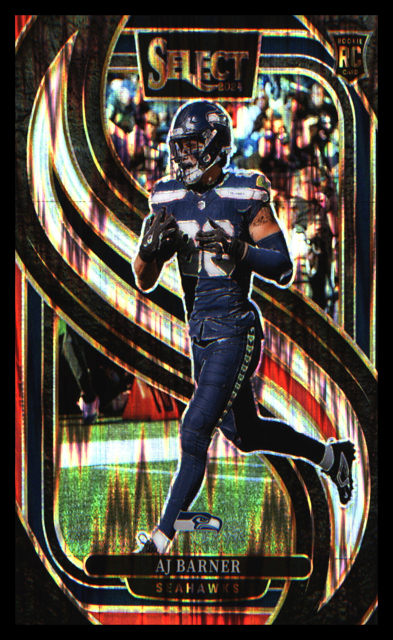 2024 Panini Select Black & Red Prizm Shock #103 AJ Barner Rookie Rookie