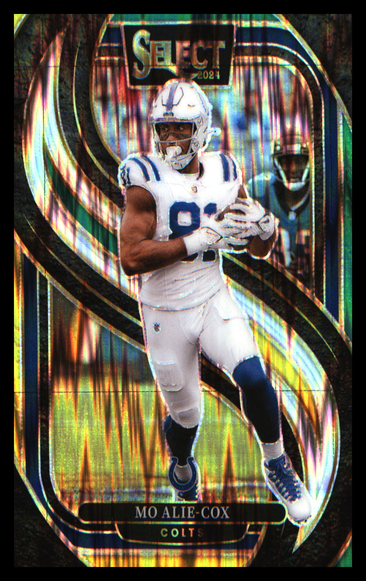 2024 Panini Select Green & Yellow Prizm Shock #184 Mo Alie-Cox