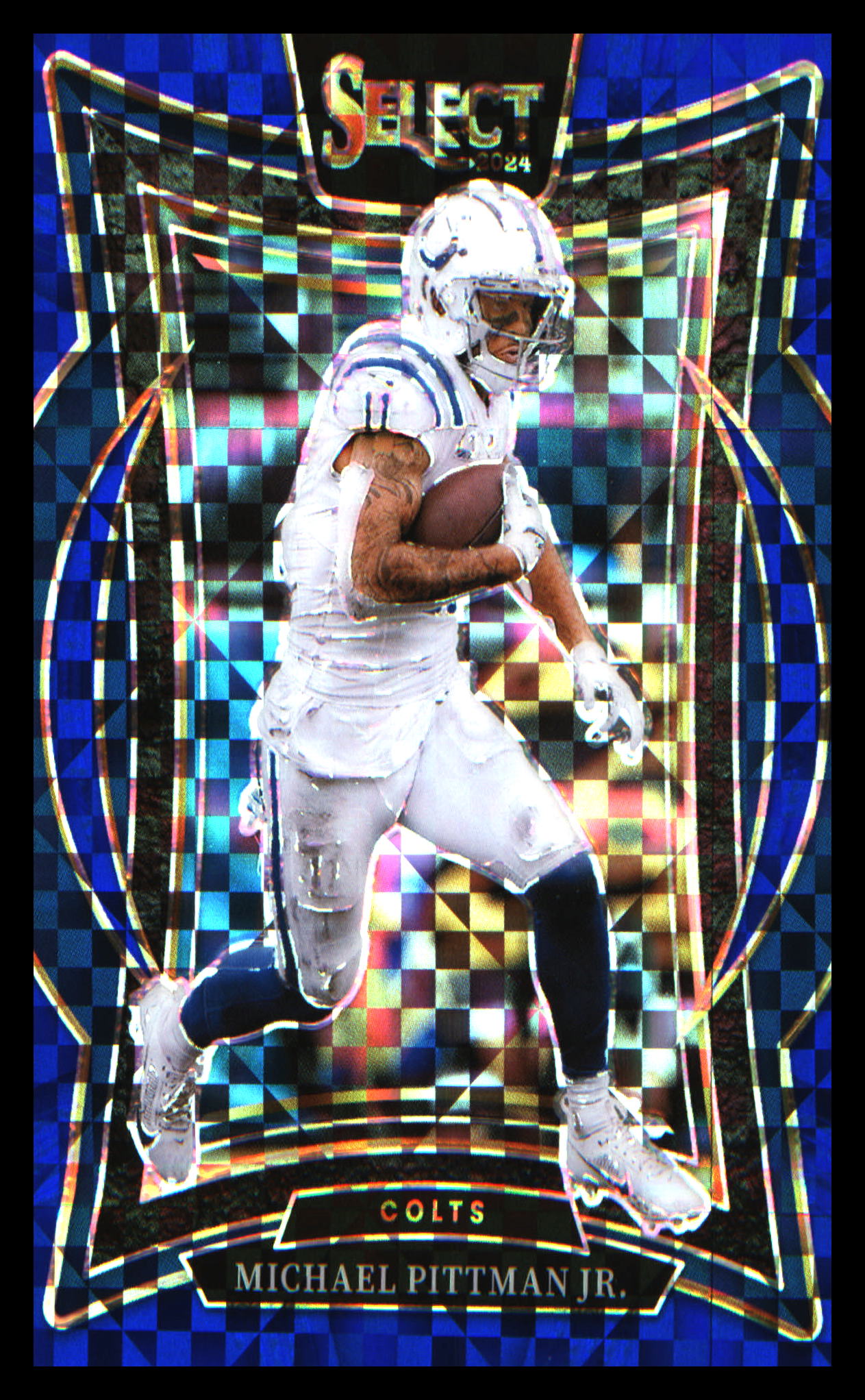 2024 Panini Select Blue checkerboard Prizm #83 Michael Pittman Jr. SN