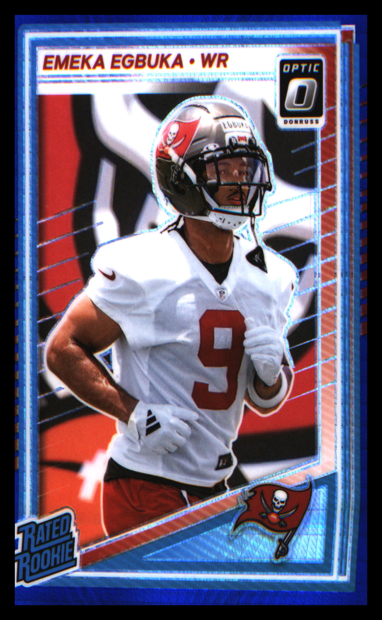 2025 Donruss Optic Blue Hyper #265 Emeka Egbuka Rookie Rookie
