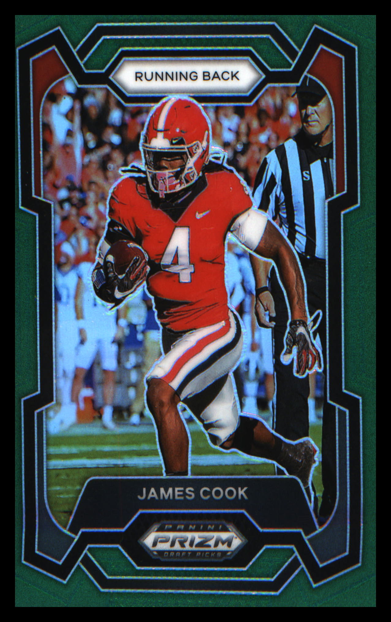 2024 Panini Prizm Draft Picks Green Prizm #11 James Cook