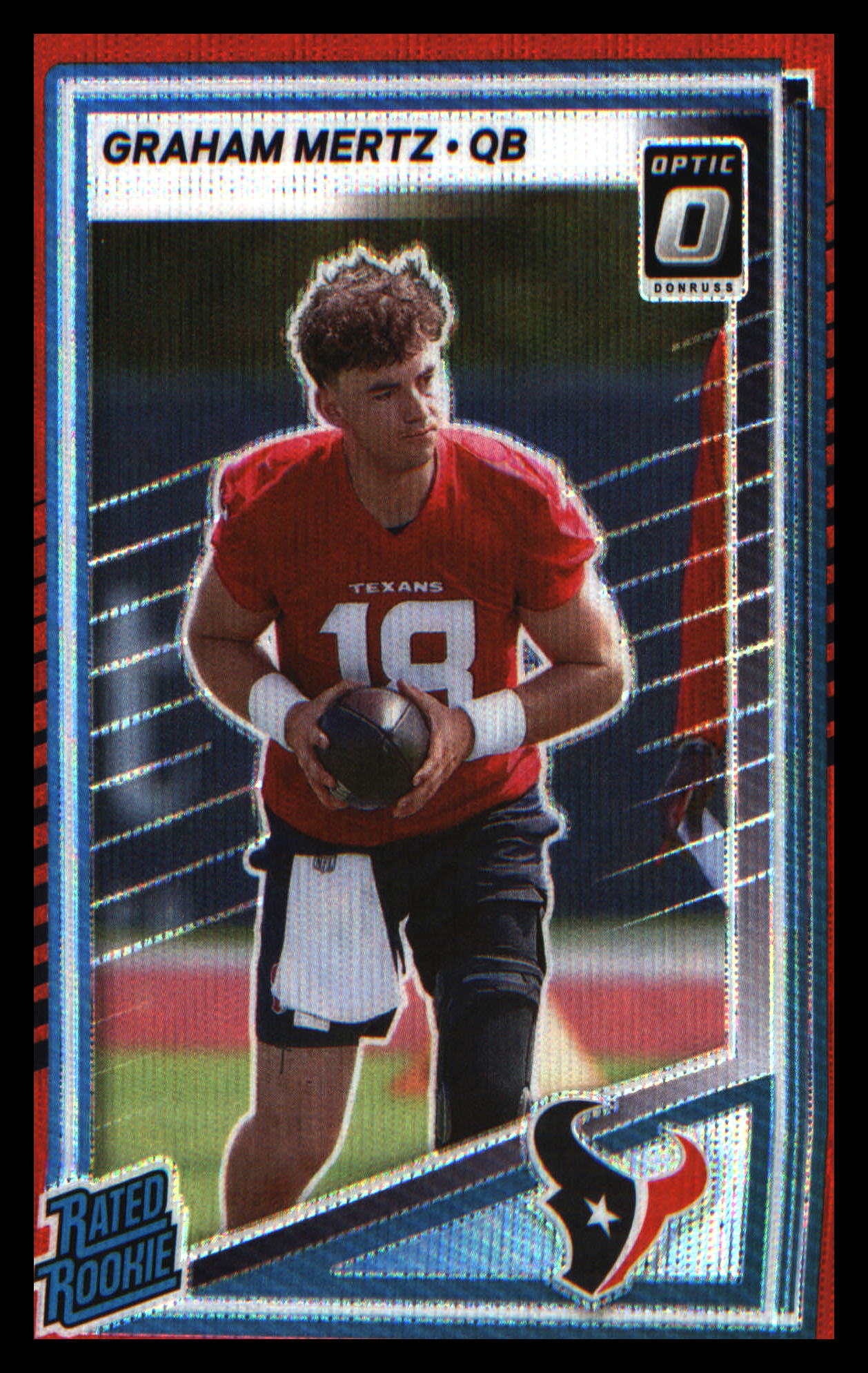 2025 Donruss Optic Rated Rookies Red Wave #347 Graham Mertz Rookie Rookie