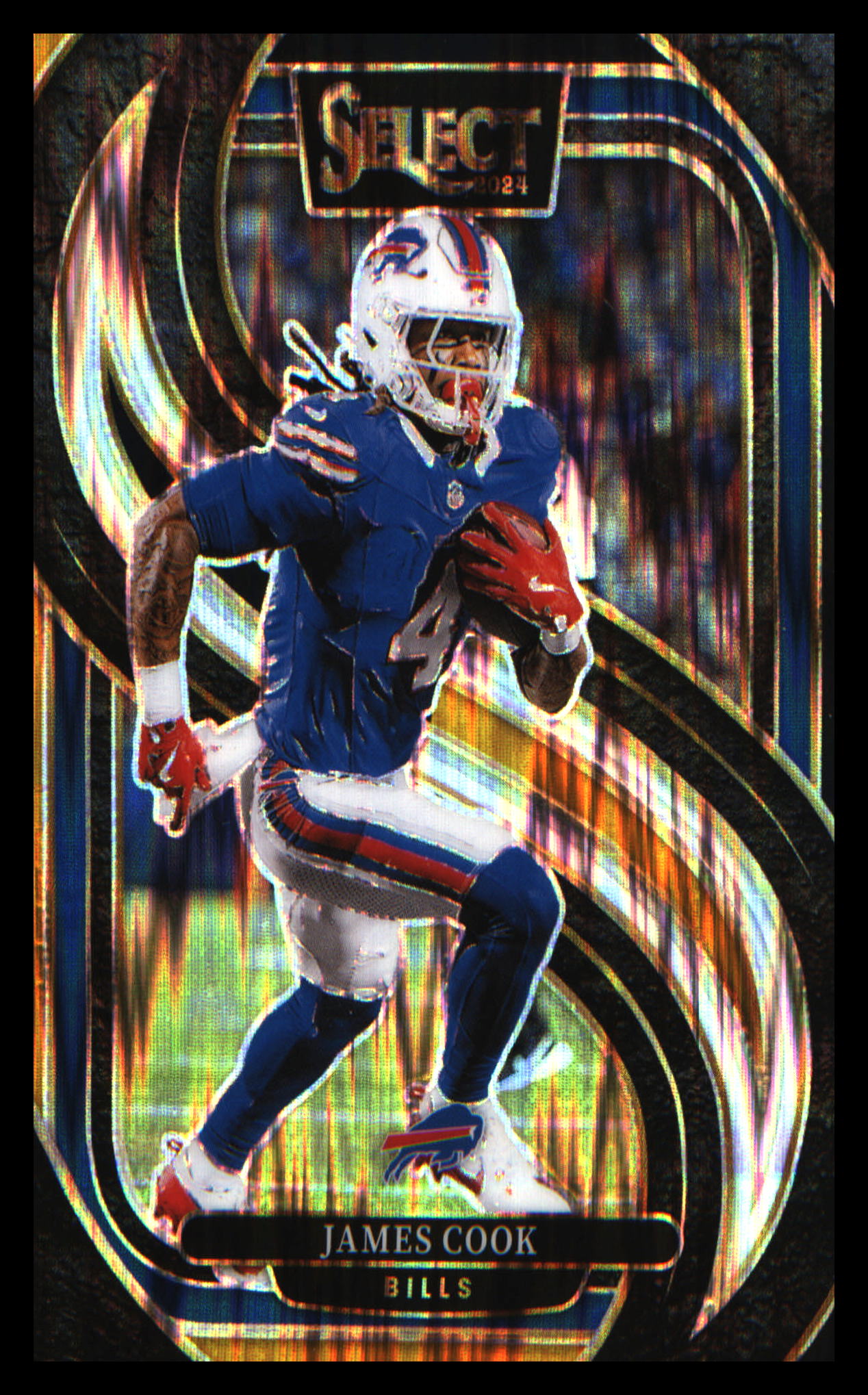 2024 Panini Select Red & Yellow Prizm Shock #167 James Cook