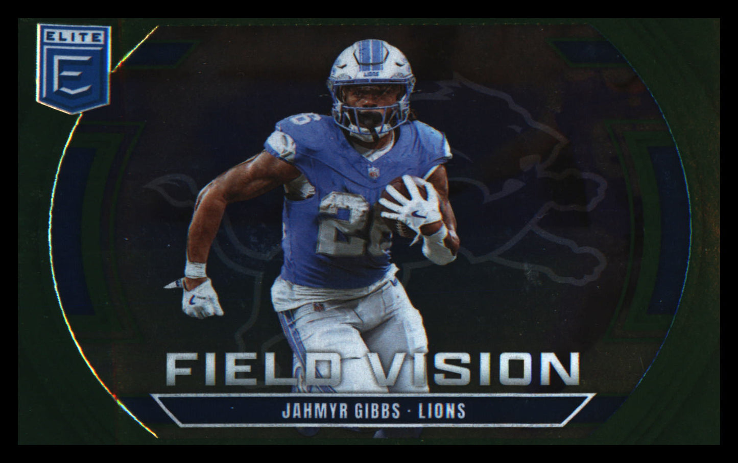 2025 Donruss Elite Field Vision Green #8 Jahmyr Gibbs