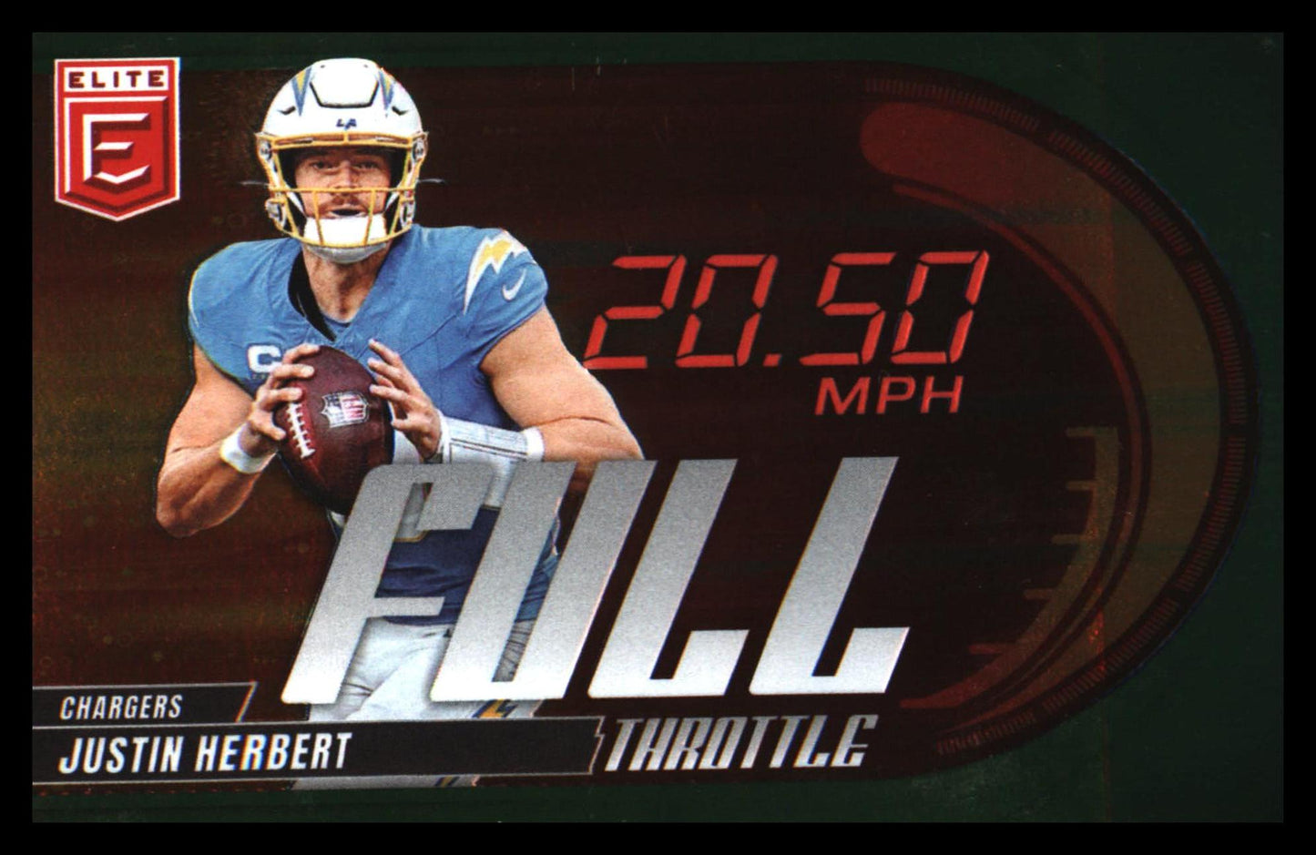 2025 Donruss Elite Full Throttle Green #20 Justin Herbert
