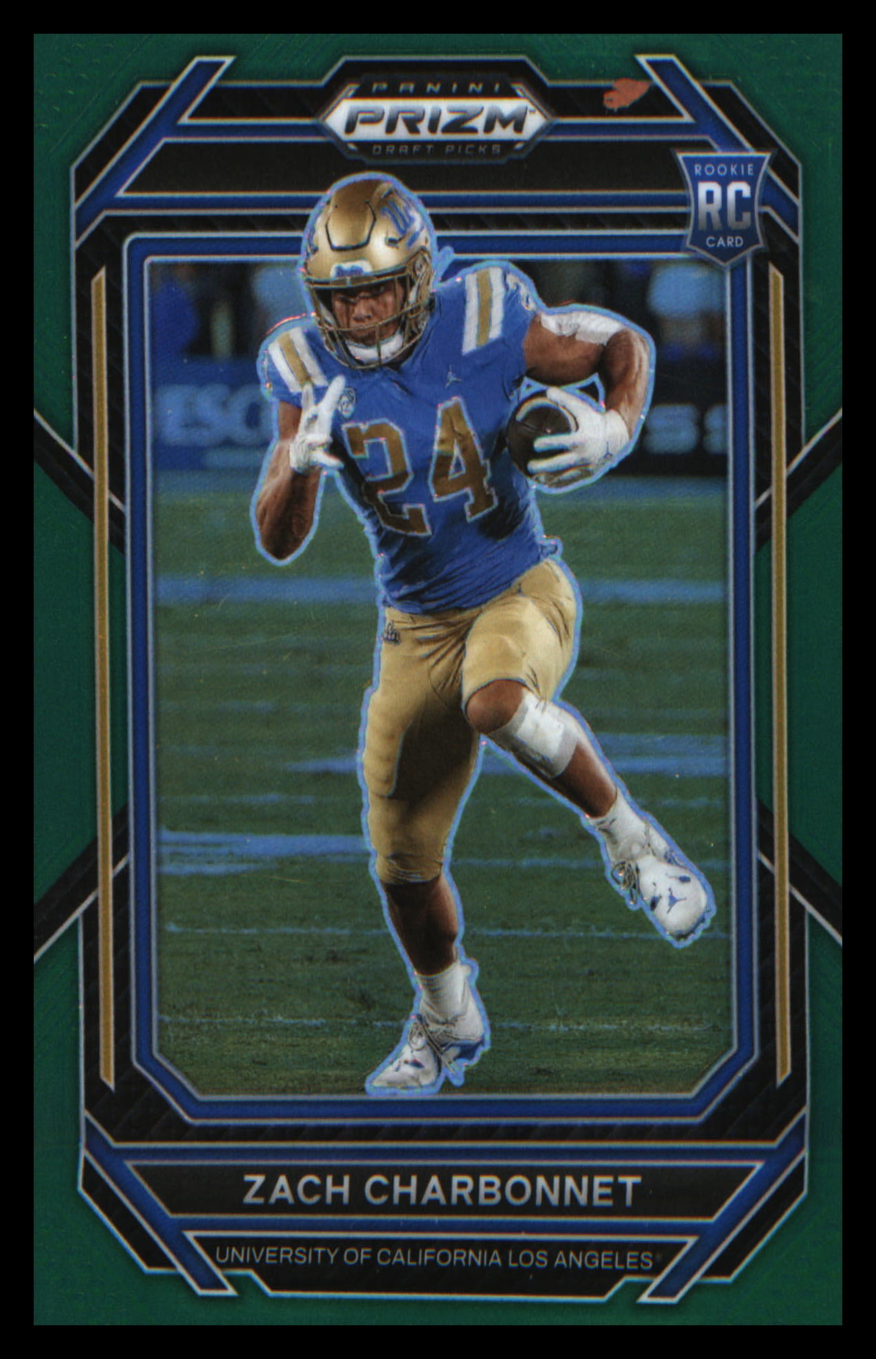 2023 Panini Prizm Draft Picks Prizms Green #124 Zach Charbonnet