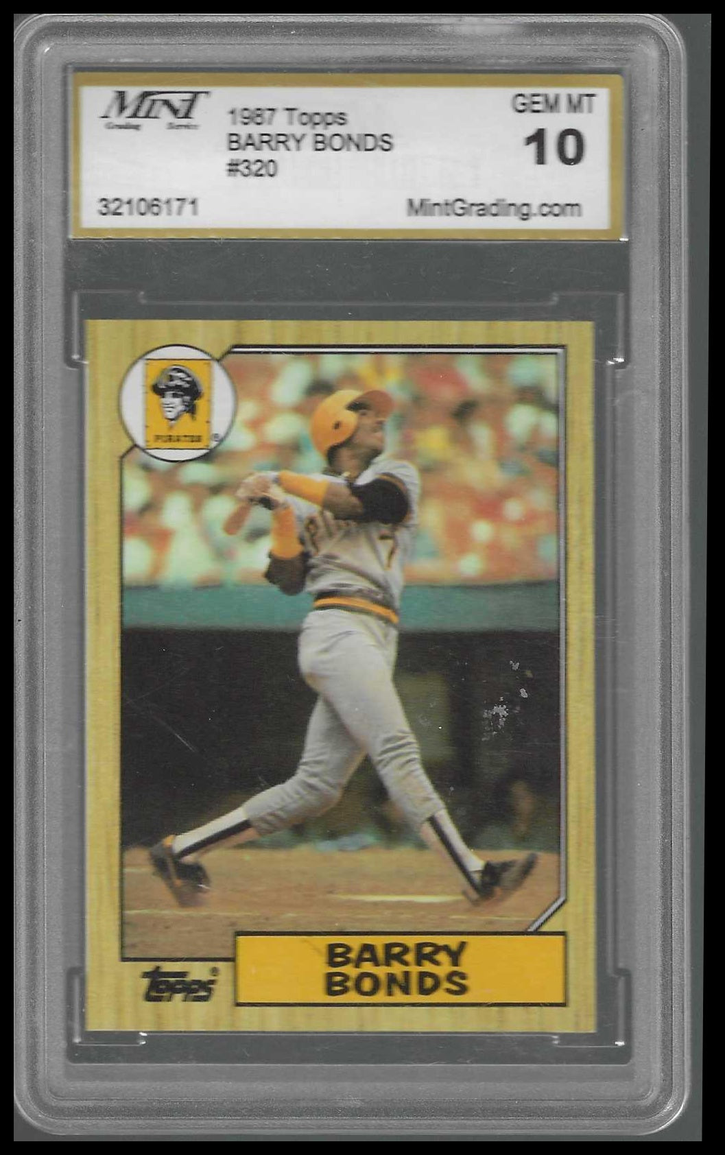 1987 Topps #320 Barry Bonds Rookie MINT GEM/MT 10